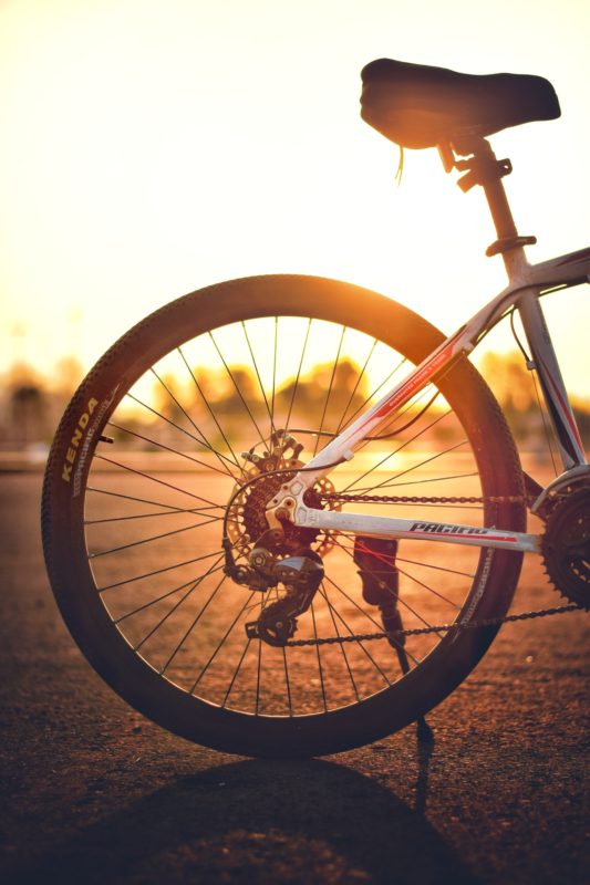 Fahrrad in der Abendsonne